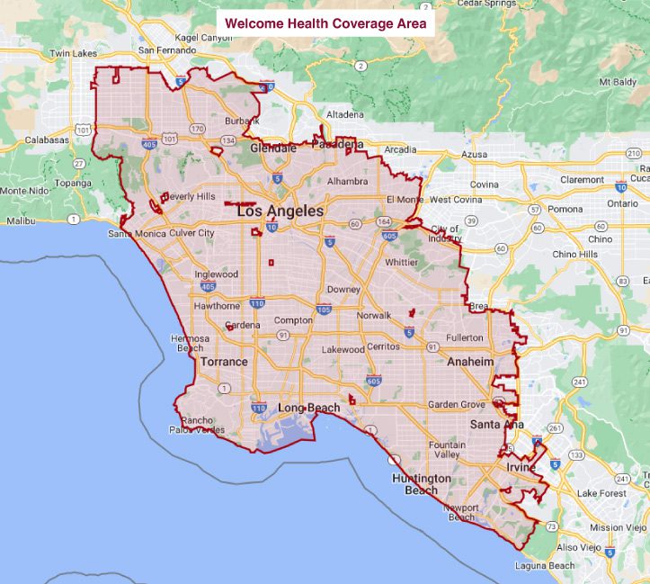 Welcome Health Coverage Map 2023